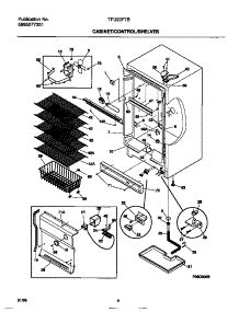 03 - Cabinet / Control / Shelves parts for Frigidaire Freezer TFU20F7BW2 from AppliancePartsPros.com