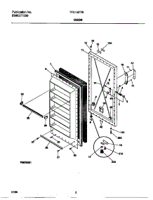 02 - Door parts for Frigidaire Freezer TFU14F7BW2 from AppliancePartsPros.com