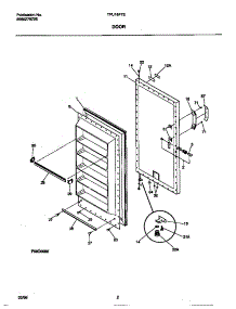 02 - Door parts for Frigidaire Freezer TFU16F7EW0 from AppliancePartsPros.com