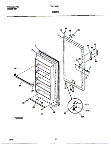 02 - Door parts for Frigidaire Freezer TFU17M4EW0 from AppliancePartsPros.com