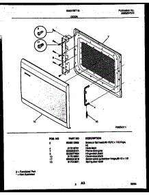 03 - Door Parts parts for Frigidaire Microwave SMS139T1B from AppliancePartsPros.com
