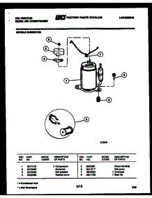 06 - Compressor parts for Frigidaire Air Conditioner MH309G1QA from AppliancePartsPros.com