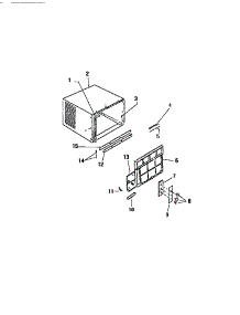 02 - Cabinet, Front, Wrapper parts for Frigidaire Air Conditioner SH418C2SA from AppliancePartsPros.com