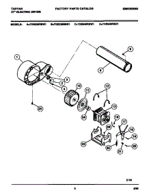05 - Motor, Fan Housing, Exhaust Duct parts for Frigidaire Dryer TDE546RBD1 from AppliancePartsPros.com