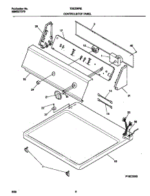 04 - Control Panel parts for Frigidaire Dryer TDE336RED1 from AppliancePartsPros.com