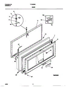 02 - Door parts for Frigidaire Freezer TFC20M6AW3 from AppliancePartsPros.com