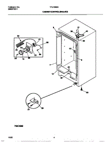 03 - Cabinet / Control / Shelves parts for Frigidaire Freezer TFU12M0AW4 from AppliancePartsPros.com