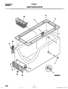03 - Cabinet / Control / Shelves parts for Frigidaire Freezer TFC20M6AW3 from AppliancePartsPros.com