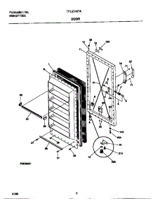 02 - Door parts for Frigidaire Freezer TFU21M7AW4 from AppliancePartsPros.com