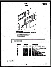 03 - Door Parts parts for Frigidaire Microwave 56-2661-10-04 from AppliancePartsPros.com