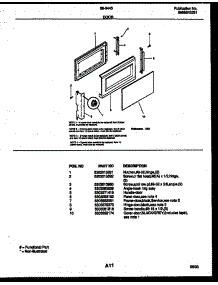 03 - Door Parts parts for Frigidaire Microwave 56-3443-10-01 from AppliancePartsPros.com