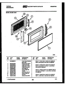 03 - Door Parts parts for Frigidaire Microwave 56-4851-10-01 from AppliancePartsPros.com