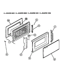 03 - Door parts for Frigidaire Microwave 56-6278-10-01 from AppliancePartsPros.com