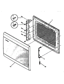 Door parts for Tappan Microwave SMS138T1(941354509) from AppliancePartsPros.com