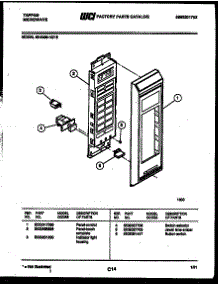 03 - Control Panel parts for Frigidaire Microwave 56-9339-10-15 from AppliancePartsPros.com