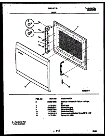 03 - Door Parts parts for Frigidaire Microwave SMS138T1B from AppliancePartsPros.com