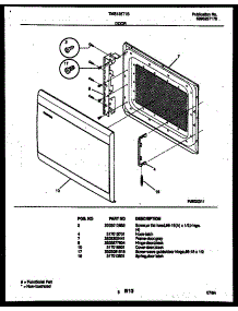 03 - Door Parts parts for Frigidaire Microwave TMS135T1B from AppliancePartsPros.com