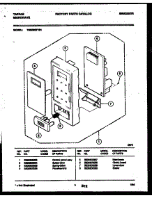 03 - Control Panel parts for Frigidaire Microwave TMS062T1B1 from AppliancePartsPros.com