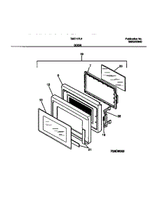 03 - Door parts for Frigidaire Microwave TMT117U1B0 from AppliancePartsPros.com