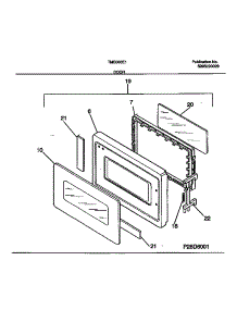 03 - Door parts for Frigidaire Microwave TMS083E1W0 from AppliancePartsPros.com
