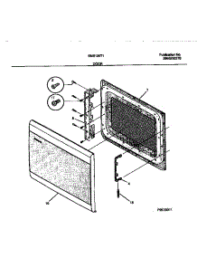 03 - Door parts for Frigidaire Microwave SMS139T1B2 from AppliancePartsPros.com