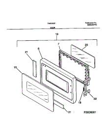 03 - Door parts for Frigidaire Microwave TMS062E1S0 from AppliancePartsPros.com