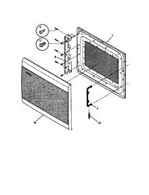 03 - Door parts for Frigidaire Microwave TMS134T from AppliancePartsPros.com