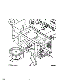 05 - Wrapper / Body parts for Frigidaire Microwave TMT107T1W2 from AppliancePartsPros.com