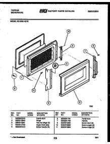 03 - Door Parts parts for Frigidaire Microwave 56-2260-10-16 from AppliancePartsPros.com