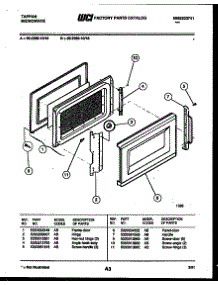 03 - Door Parts parts for Frigidaire Microwave 56-2282-10-16 from AppliancePartsPros.com