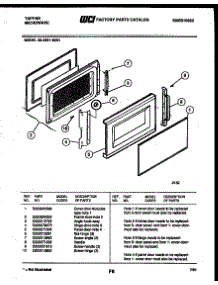 03 - Door Parts parts for Frigidaire Microwave 56-2461-10-01 from AppliancePartsPros.com