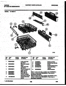 08 - Racks And Trays parts for Frigidaire Dishwasher 61-1082-10-00 from AppliancePartsPros.com