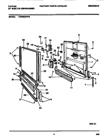 04 - Door Parts parts for Frigidaire Dishwasher TDB662RBR0 from AppliancePartsPros.com