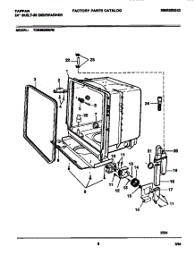 05 - Tub And Frame Parts parts for Frigidaire Dishwasher TDB662RBR0 from AppliancePartsPros.com