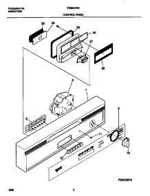 02 - Control Panel parts for Frigidaire Dishwasher TDB647RHB0 from AppliancePartsPros.com