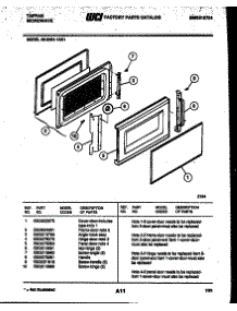 03 - Door Parts parts for Frigidaire Microwave 56-9581-10-01 from AppliancePartsPros.com