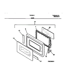 03 - Door parts for Frigidaire Microwave TMS083U1S0 from AppliancePartsPros.com