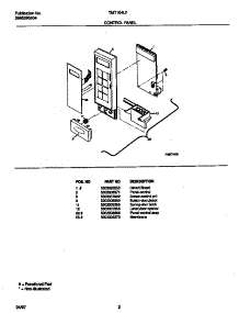 02 - Door parts for Frigidaire Microwave TMT104U1S1 from AppliancePartsPros.com
