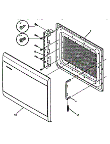 Door parts for Tappan Microwave SMS139T1B2 (941354510) from AppliancePartsPros.com
