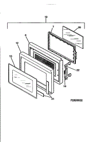 03 - Door parts for Frigidaire Microwave TMT157U1B0 from AppliancePartsPros.com