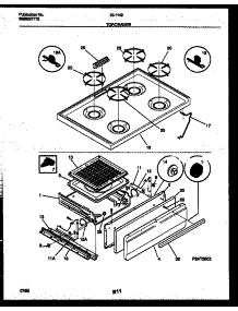 05 - Cooktop And Broiler Drawer Parts parts for Frigidaire Range 30-1149-23-10 from AppliancePartsPros.com