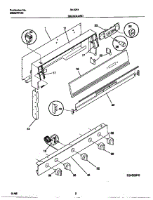 02 - Backguard parts for Frigidaire Range 30-2251-00-10 from AppliancePartsPros.com