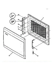 Door parts for Tappan Microwave SMS138T1B(941354496) from AppliancePartsPros.com