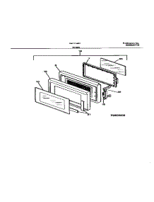 03 - Door parts for Frigidaire Microwave TMT104E1S0 from AppliancePartsPros.com