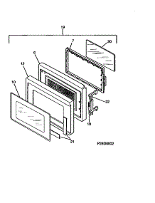 03 - Door parts for Frigidaire Microwave TMT104U1S0 from AppliancePartsPros.com