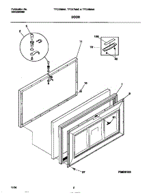 02 - Door parts for Frigidaire Freezer TFC07M4CW2 from AppliancePartsPros.com