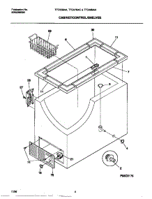 03 - Cabinet / Control / Shelves parts for Frigidaire Freezer TFC07M4CW2 from AppliancePartsPros.com