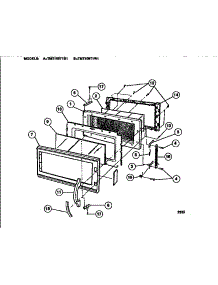 07 - Door parts for Frigidaire Microwave TMT106T1W1 from AppliancePartsPros.com