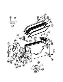 02 - Door, Cabinet, Unit parts for Frigidaire Freezer TFC13M4AW1 from AppliancePartsPros.com