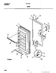 02 - Door parts for Frigidaire Freezer TFU14F7EW0 from AppliancePartsPros.com
